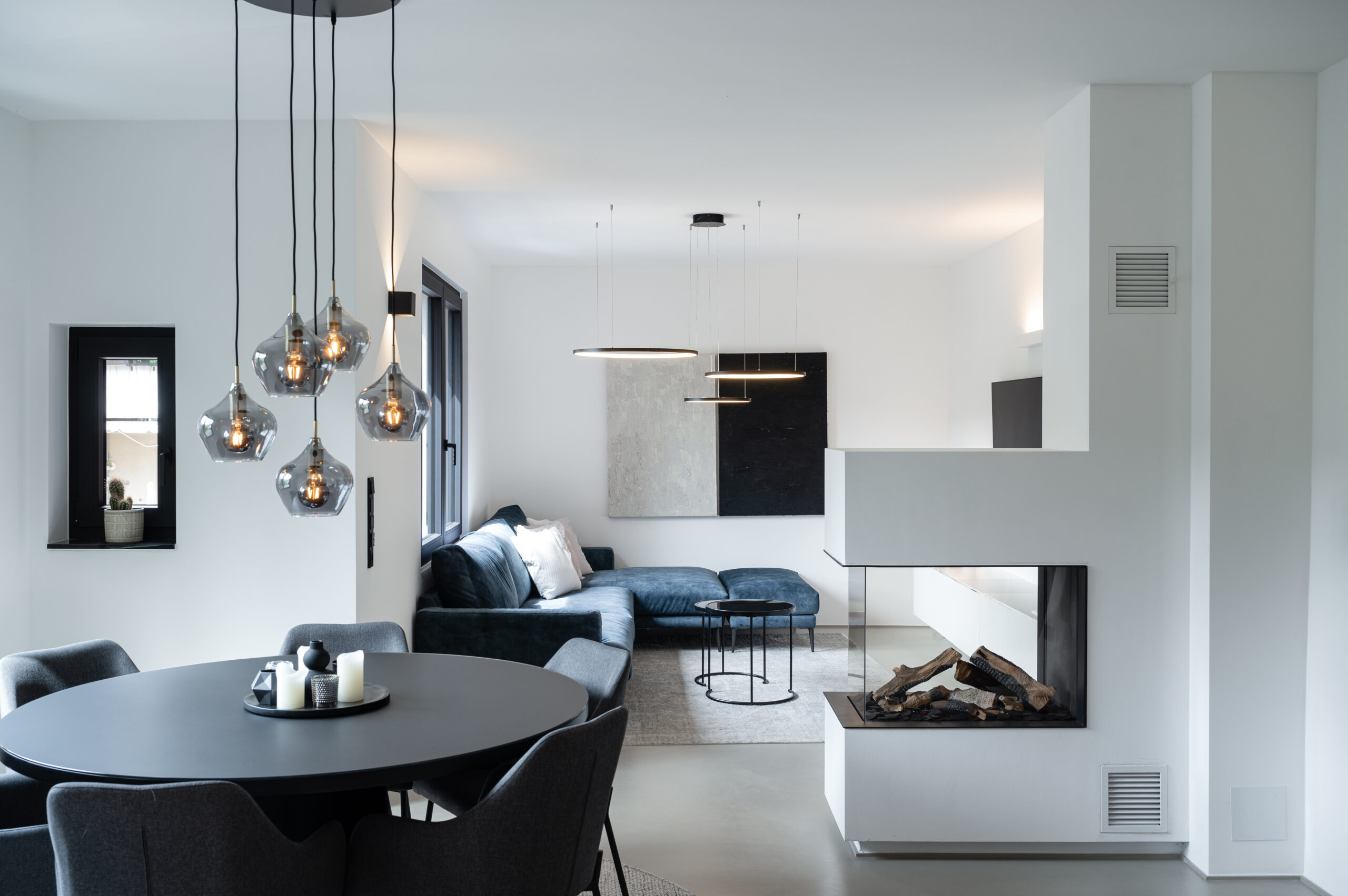 Wohn- und Kaminzimmer im Hansaviertel Münster